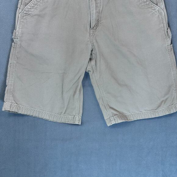 VTG Carhartt Shorts Mens 34 Tan Khaki Work Construction Painters Carpenters - Picture 3 of 12